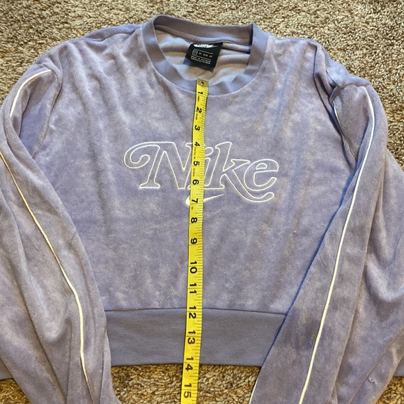 Purple Nike Terrycloth cropped sweatshirt - Picture 3 of 7
